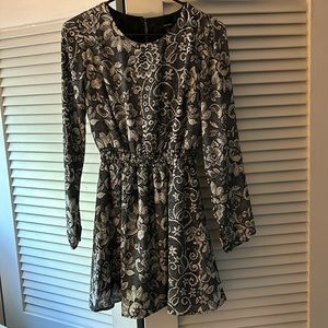 Black and white printed dress